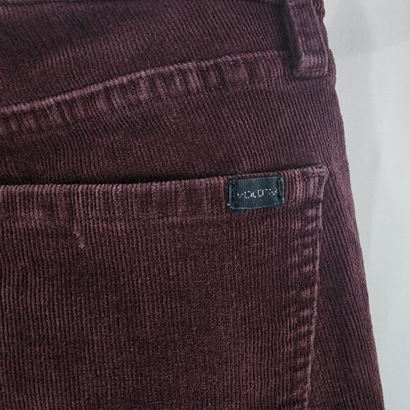 Volcom Super Stoned Shimmy Ankle Corduroy Pants 26 Waist Size 3/26 Burgundy - Picture 8 of 16